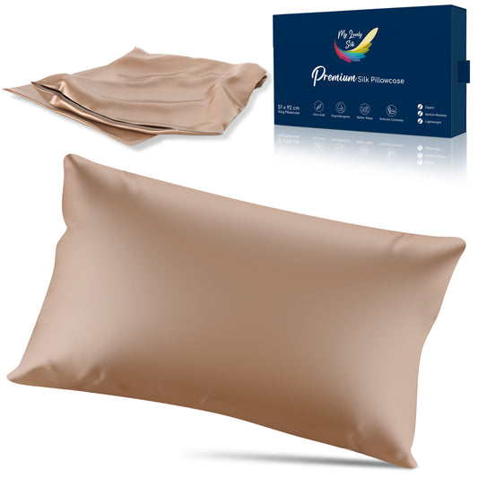 My Lovely Silk: Pure 6A Silk Pillowcase (Beige)