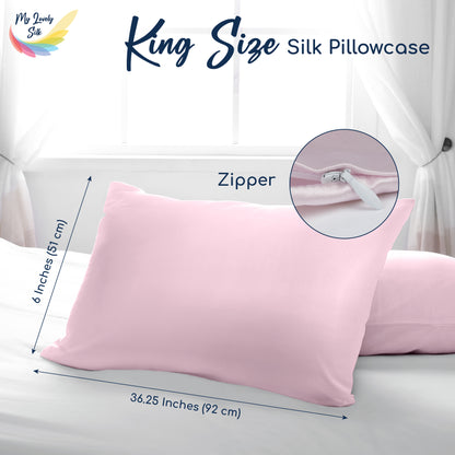 My Lovely Silk: King Silk Pillowcase 22 momme (Pink)