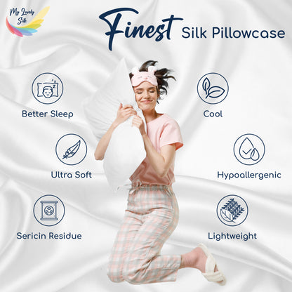 My Lovely Silk: King Silk Pillowcase 22momme (White)