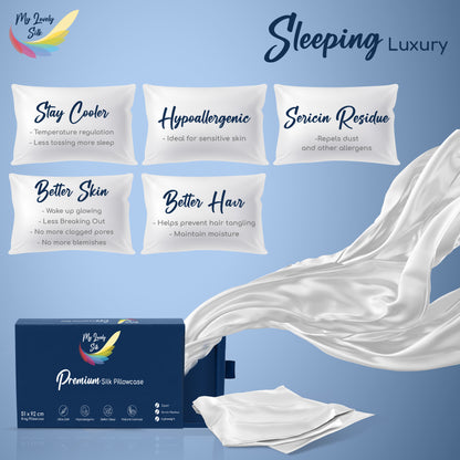 My Lovely Silk: King Silk Pillowcase 22momme (White)