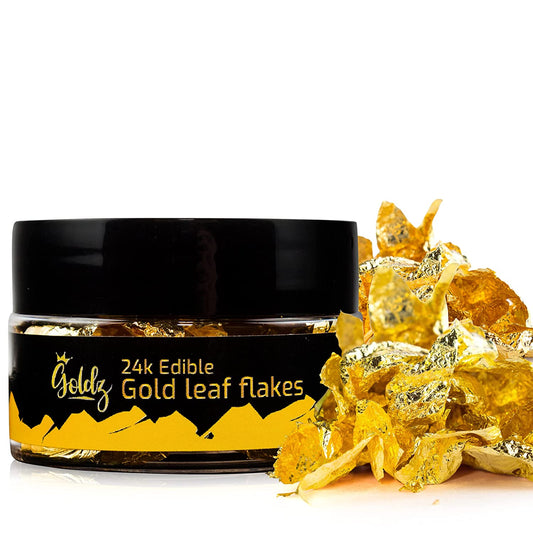24K Edible Genuine Gold Leaf Flakes